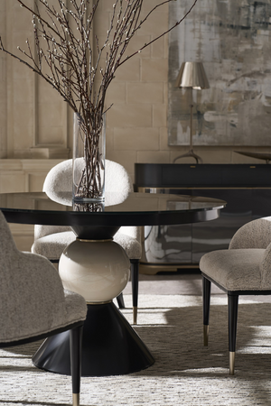 Black Glass Dining Table | Caracole Chalice | Oroa.com