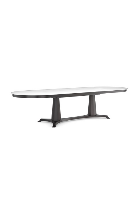 Oval Tempered Glass Dining Table | Caracole Bordeaux | Oroa.com