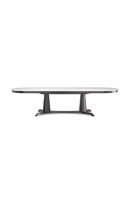Oval Tempered Glass Dining Table | Caracole Bordeaux | Oroa.com