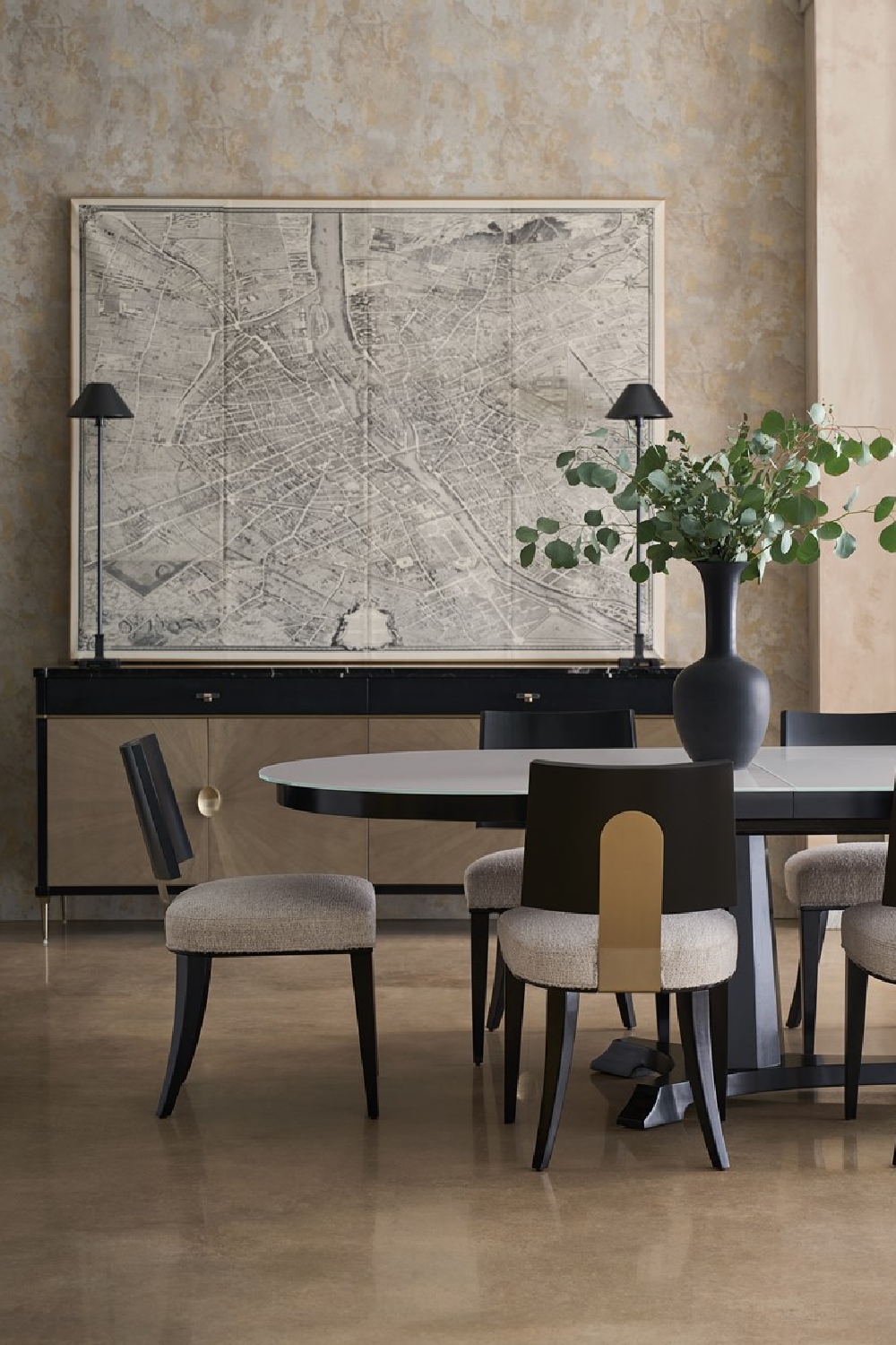 Black Marble Top Sideboard | Caracole Noir | Oroa.com