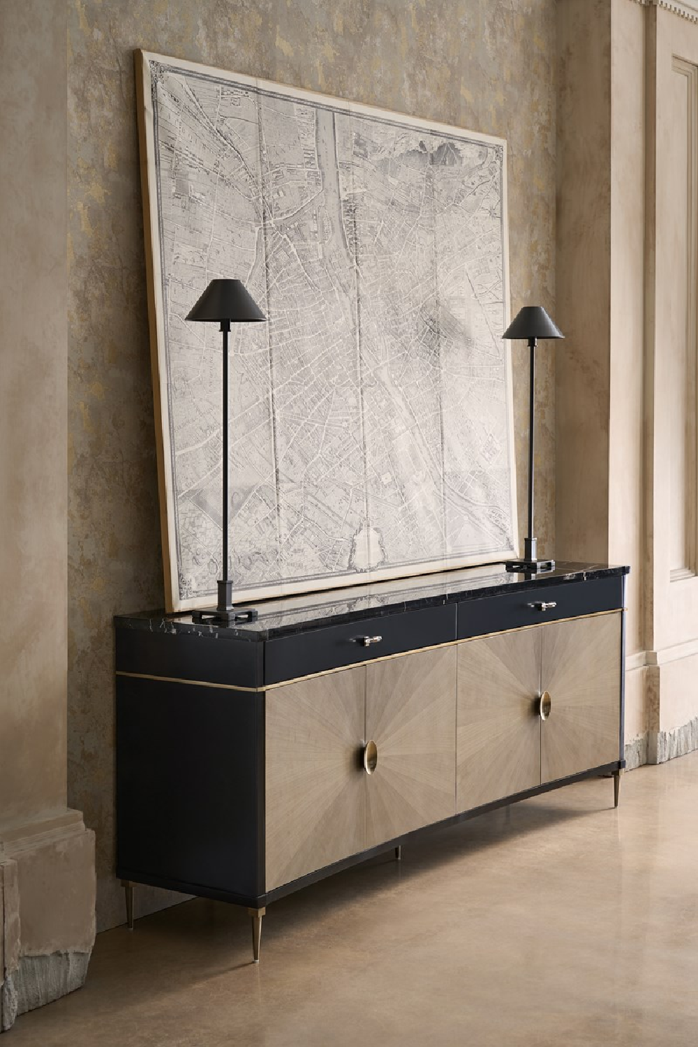 Black Marble Top Sideboard | Caracole Noir | Oroa.com