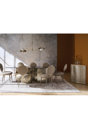 Gold Curved 2-Door Sideboard | Caracole Meridian | Oroa.com