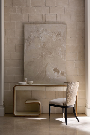 Ivory Linen-Blend Dining Chair | Caracole Astoria | Oroa.com