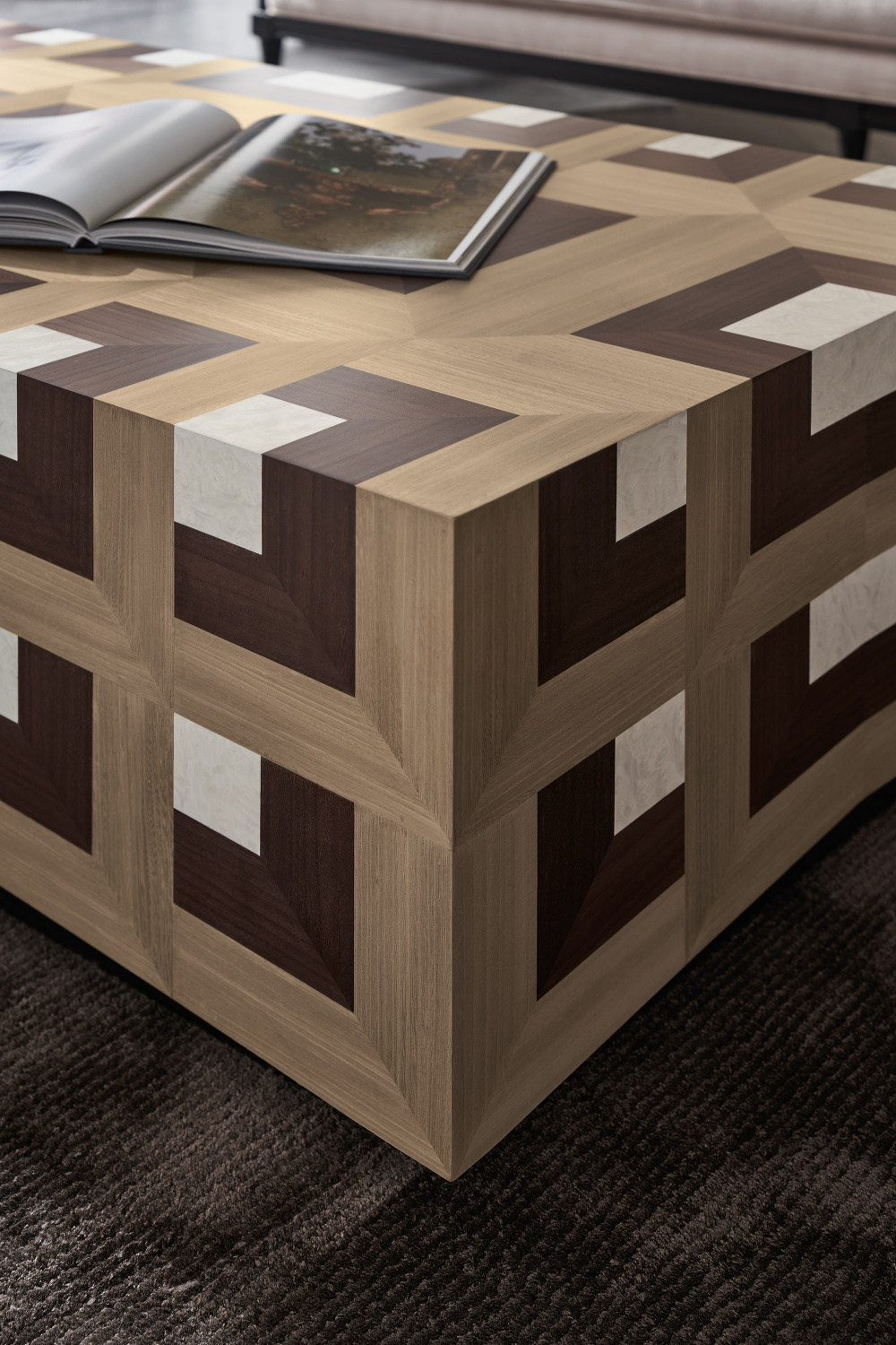 Parquet Rectangular Coffee Table | Caracole Illusion | Oroa.com