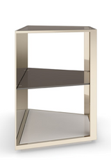 3-Layer Glass End Table | Caracole Refraction | Oroa.com
