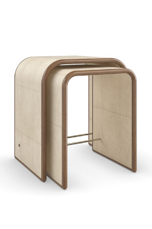 Ivory Parchment Nesting Tables (2) | Caracole Delano | Oroa.com