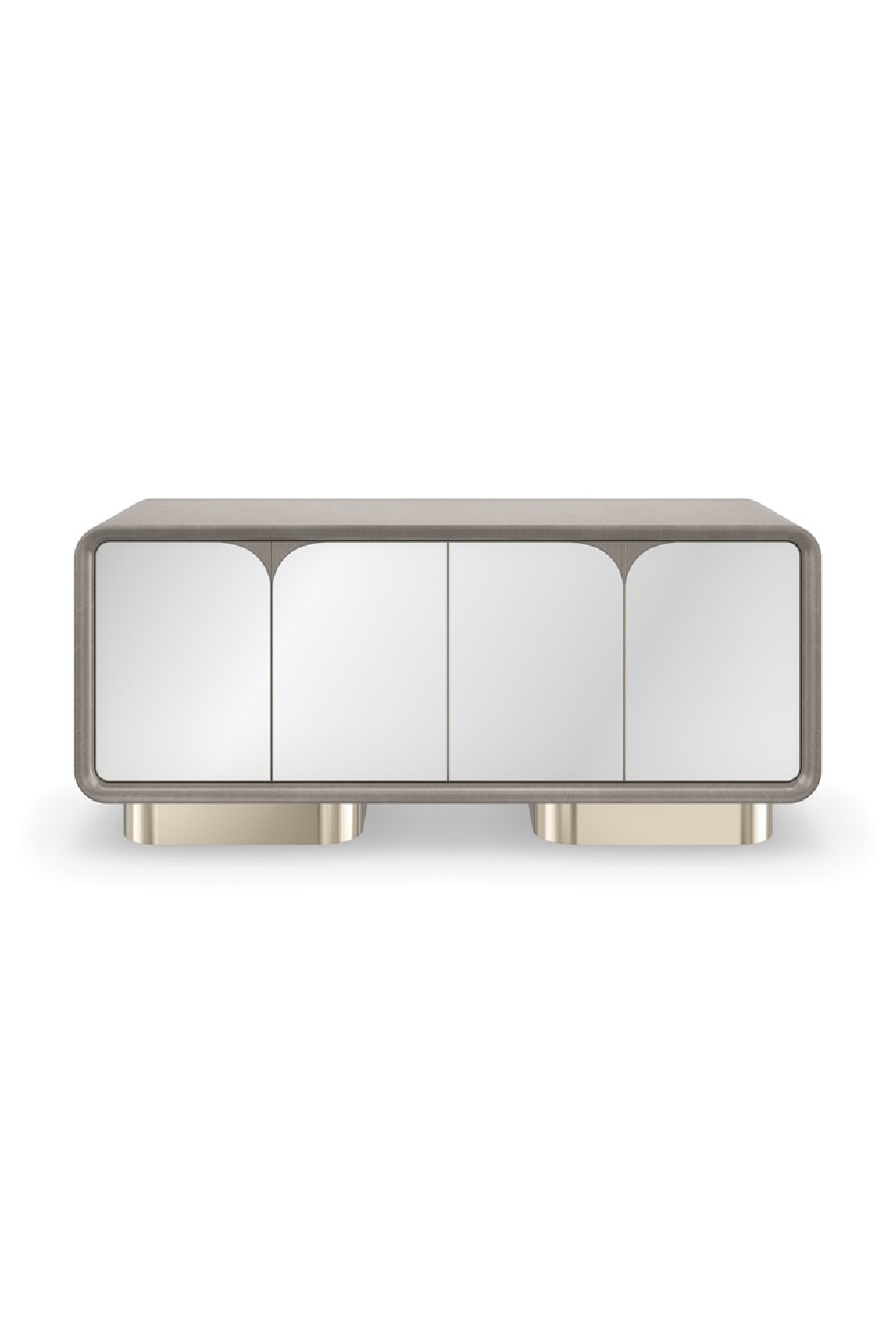 Mirrored 4-Door Media Unit | Caracole Aero | Oroa.com