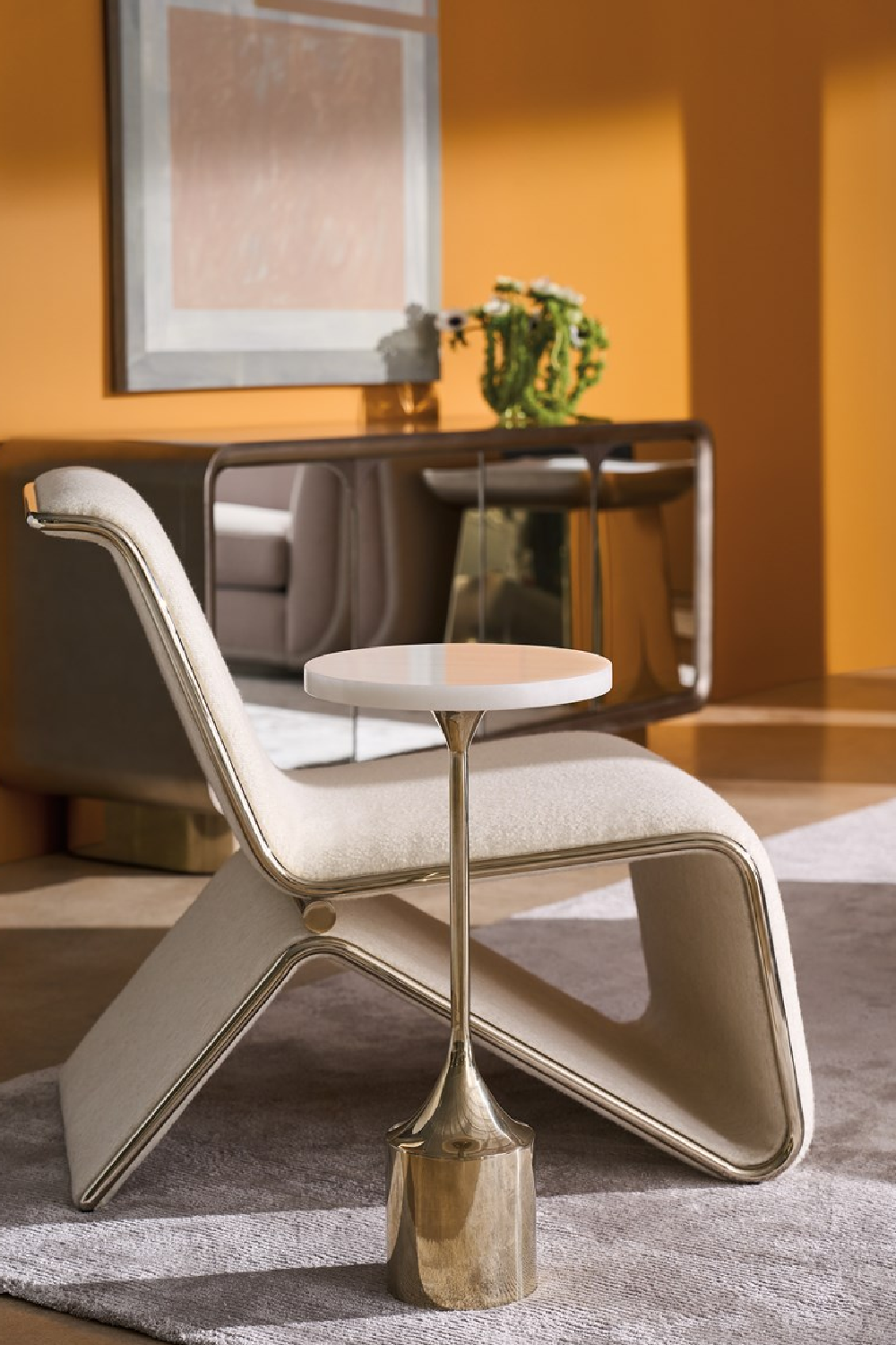 Mirrored 4-Door Media Unit | Caracole Aero | Oroa.com