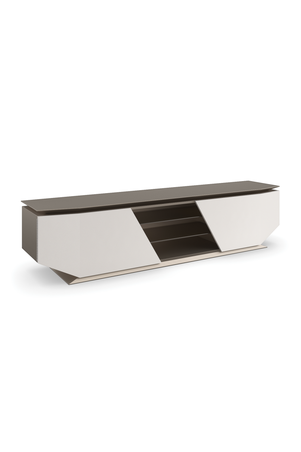 Metallic Modern Media Unit | Caracole Axis | Oroa.com