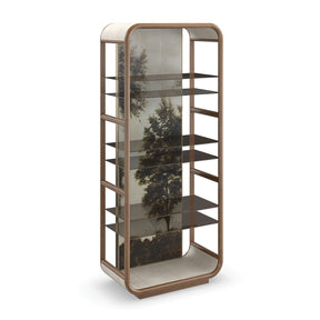 Gold Wooden Framed Bookcase – Fairmont – front view