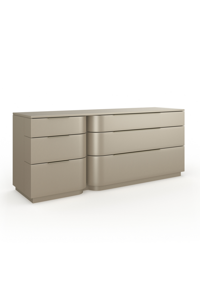 Silver Gloss 6-Drawer Dresser | Caracole Oblique | Oroa.com