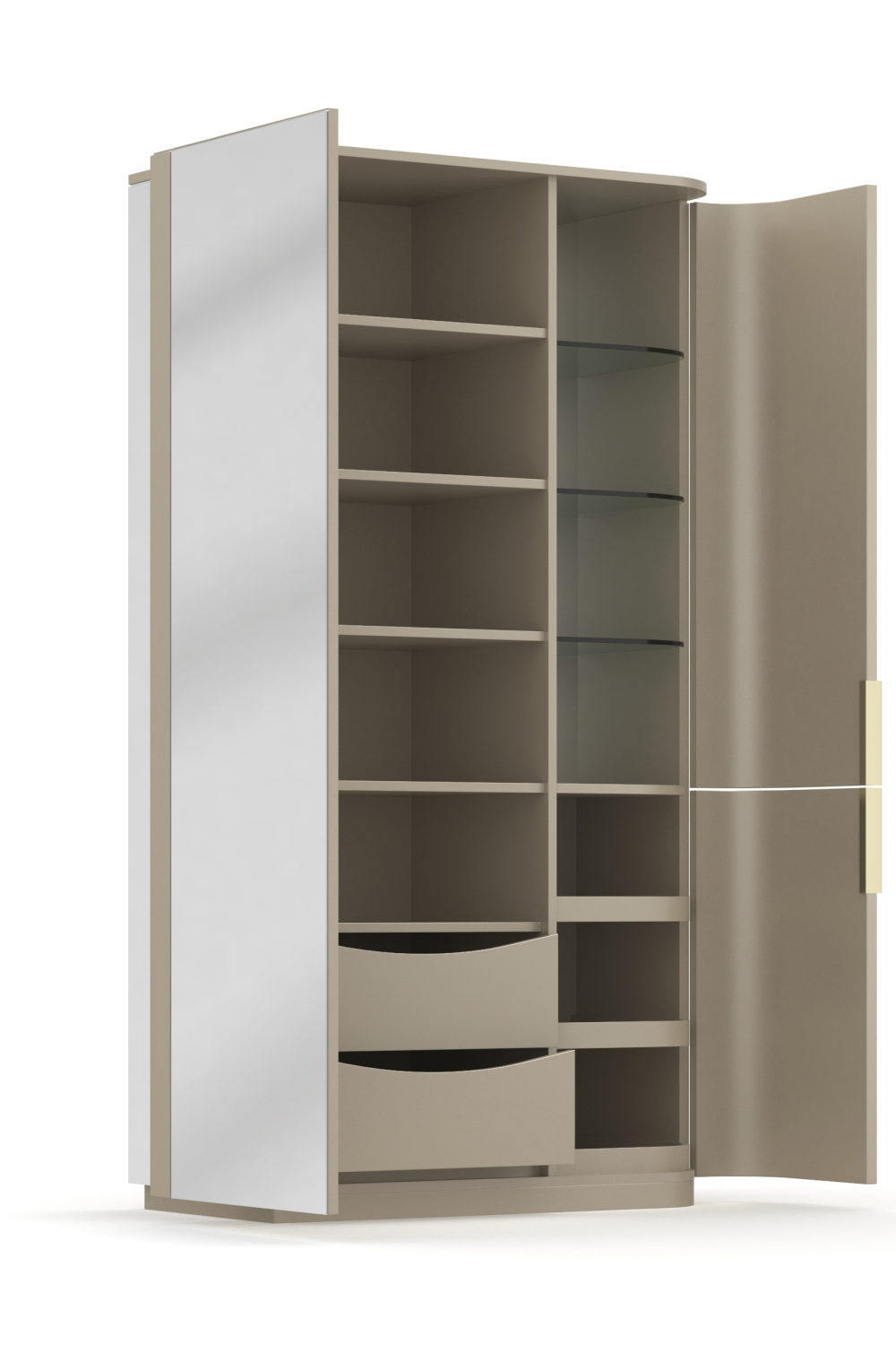 Silver Gloss Cabinet | Caracole Oblique | Oroa.com