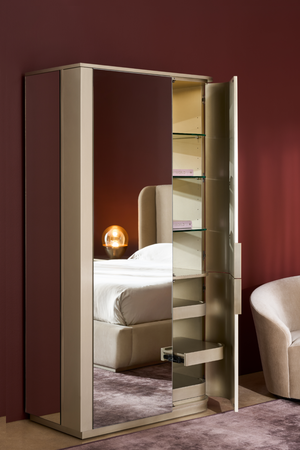 Silver Gloss Cabinet | Caracole Oblique | Oroa.com