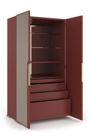 Bronze Mirror 2-Door Cabinet | Caracole Allure | Oroa.com