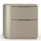 Silver Gloss 2-Drawer Nightstand | Caracole Oblique | Oroa.com