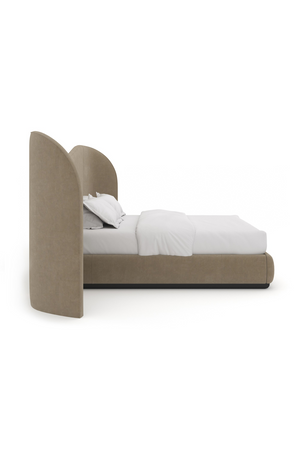Taupe Velvet Bed | Caracole Clio | Oroa.com