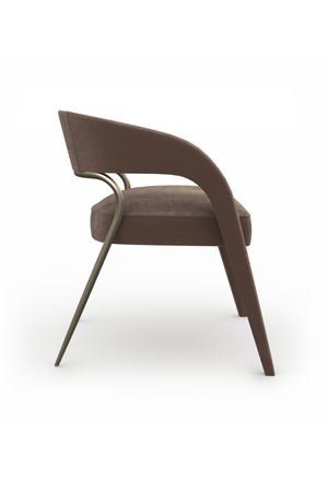 Open-Back Velvet Dining Chair | Caracole Gazelle | Oroa.com