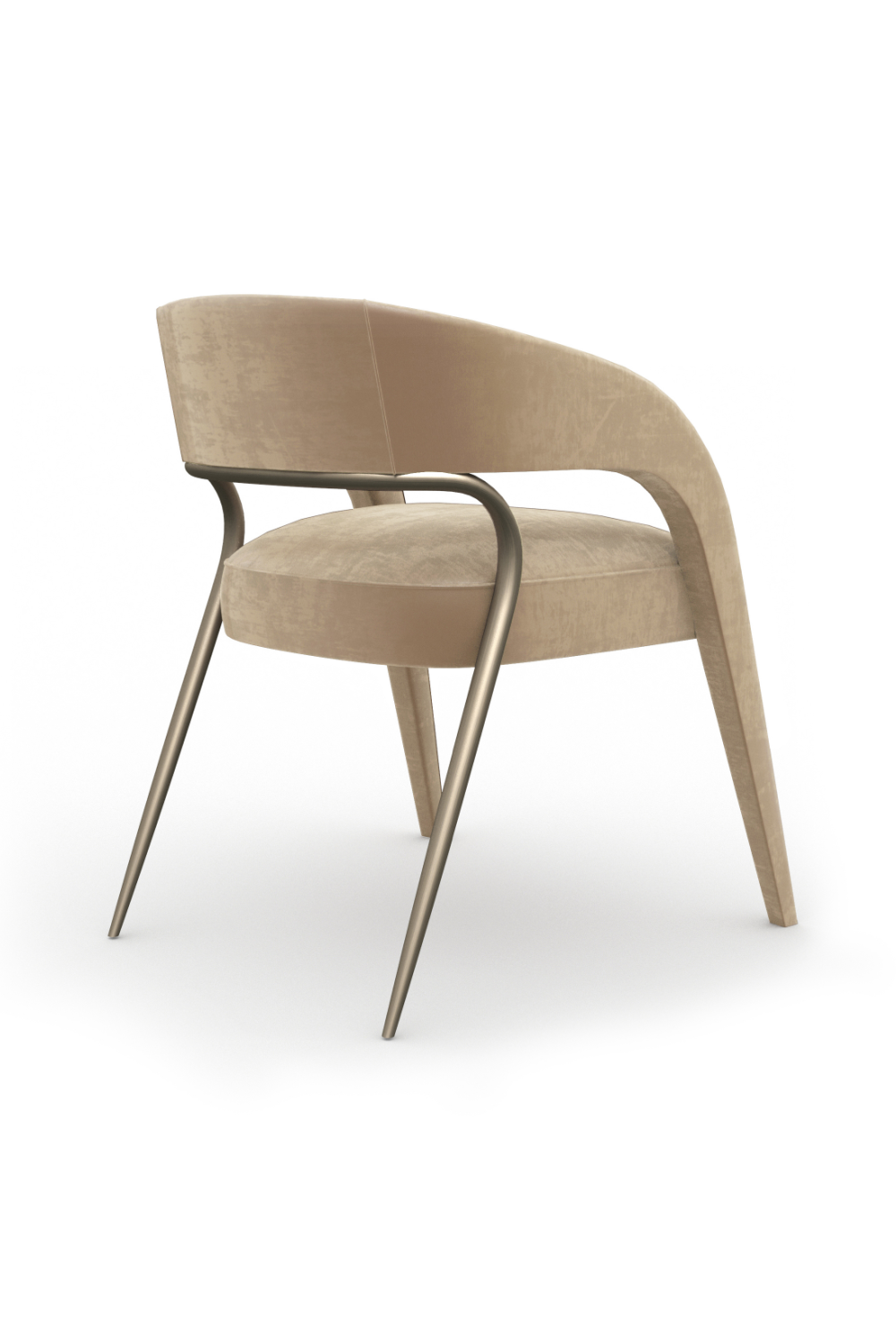 Open-Back Velvet Dining Chair | Caracole Gazelle | Oroa.com