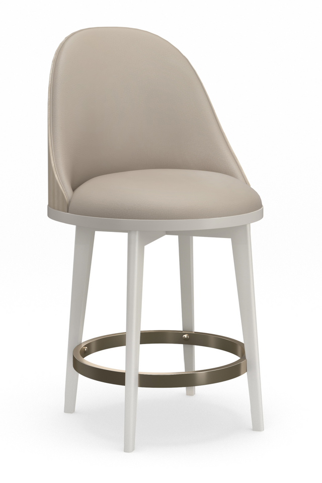 Vegan Leather Swivel Counter Stool | Caracole Another Round | Oroa.com