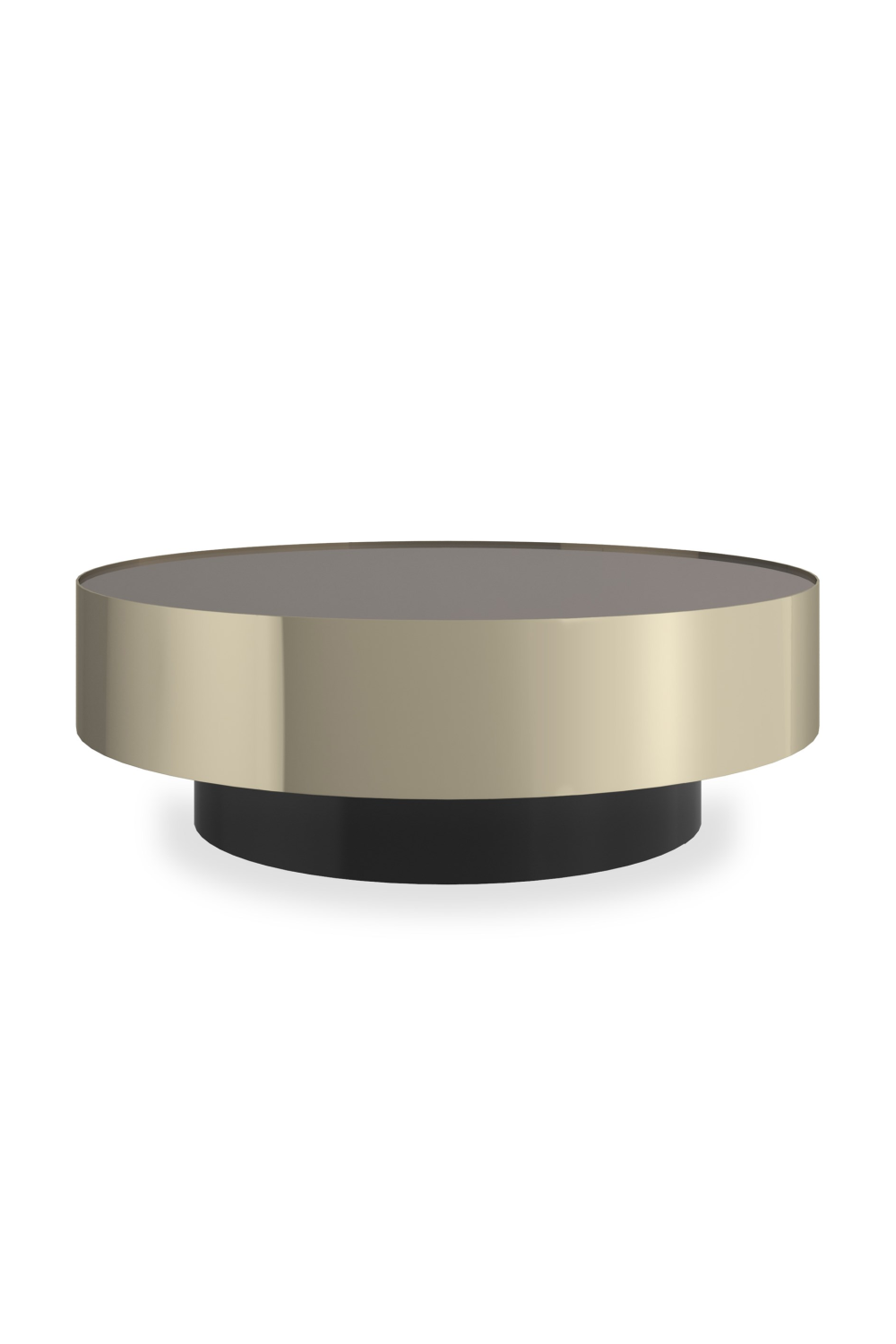 Round Bronze Mirror Coffee Table | Caracole Radius | Oroa.com