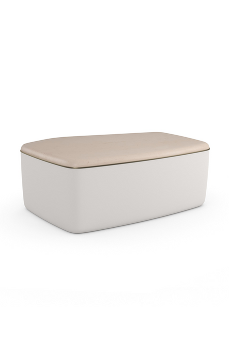 Ivory Bouclé Coffee Table | Caracole Serir | Oroa.com