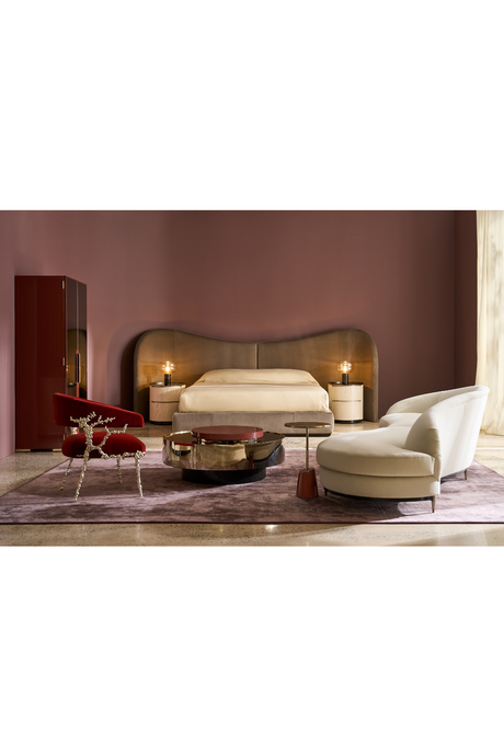 Red Cocktail Round Accent Tray | Caracole Radius