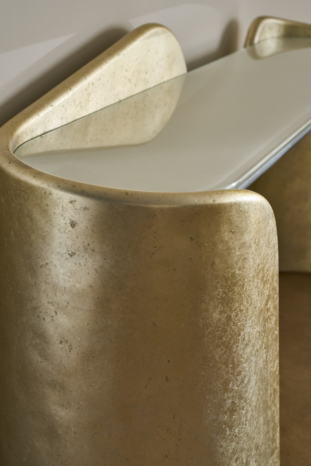 Oval Frosted Glass Console | Caracole Bauble | Oroa.com