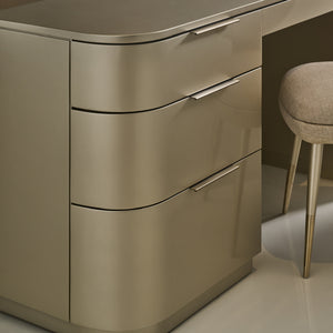  Silver 3-Drawer Desk | Oroa.com