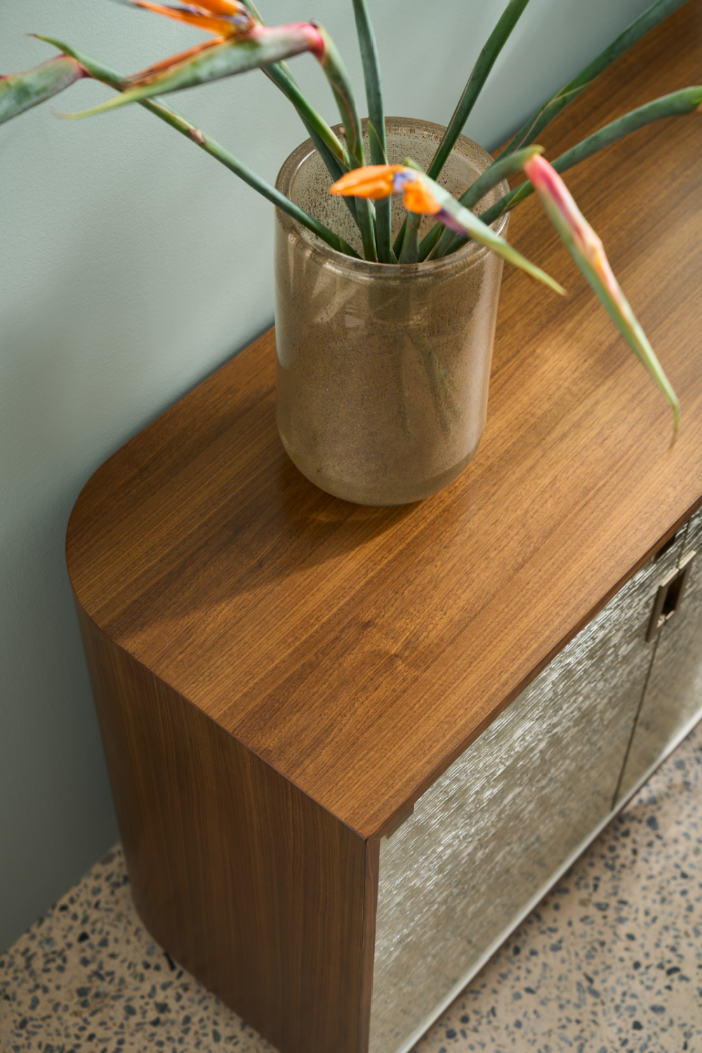 Textured Glass 4-Door Sideboard | Caracole Drift | Oroa.com