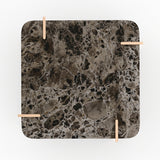 Smoked Walnut Square Side Table | Caracole Altura