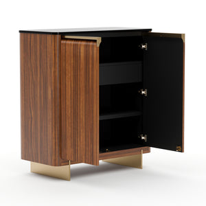   Smoked Walnut 2-Door Cabinet | Oroa.com
