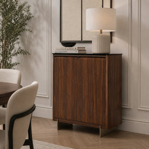   Smoked Walnut 2-Door Cabinet | Oroa.com