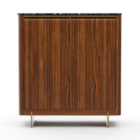 Smoked Walnut 2-Door Cabinet – Altura – front view