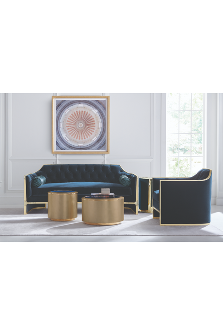 Cylindrical Gold Side Table | Caracole All Around | Oroa.com