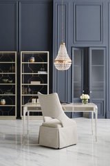 Taupe Metallic Modern Shelf | Caracole Going Up | Oroa.com
