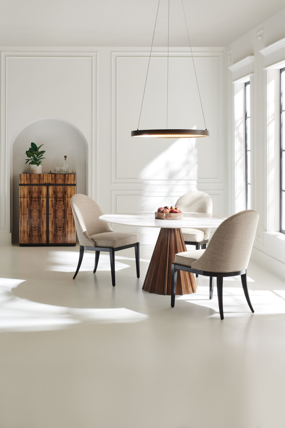 Beige Curved Side Chair | Caracole Natural Choice | Oroa.com