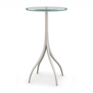   Silver & Glass Accent Table | Oroa.com