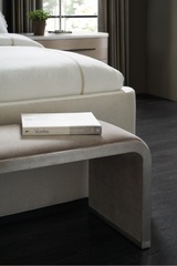 Taupe Velvet Bench | Caracole Traverse | Oroa.com
