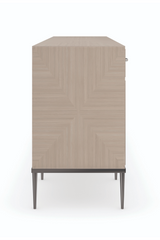 Geometrical Patterned Wooden Sideboard | Caracole Low Rise | Oroa.com