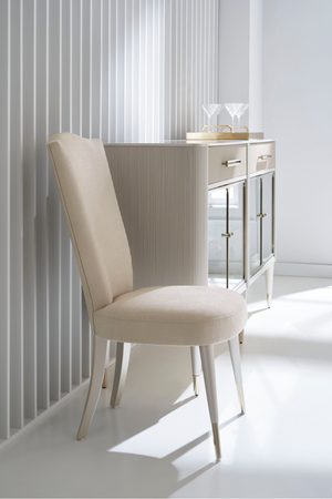Camel-Back White Dining Chair | Caracole Cherub | Oroa.com