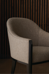 Gray Barrel-Back Dining Chair | Caracole Next Course | Oroa.com