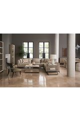 Cream Travertine Cocktail Table | Caracole Cartesian | Oroa.com