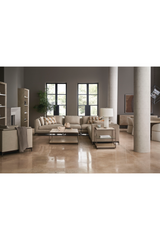Cream Travertine Cocktail Table | Caracole Cartesian | Oroa.com