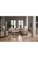Bronze Glass Shelf Bookcase | Caracole High Rise | Oroa.com