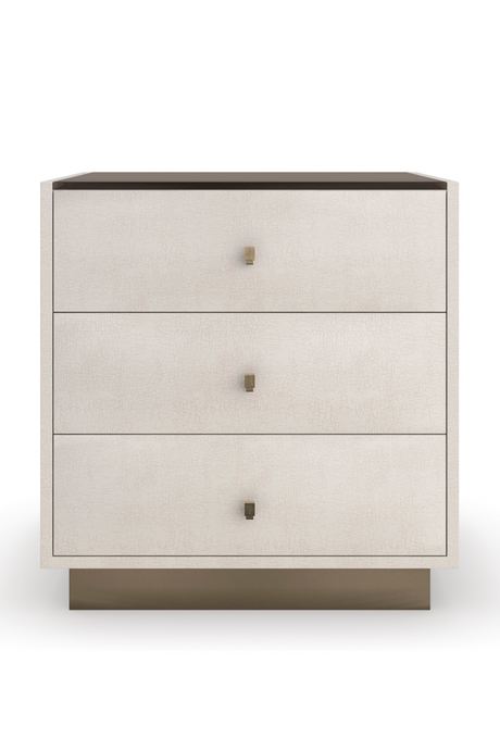 Cream 3-Drawer Nightstand | Caracole Iliad | Oroa.com