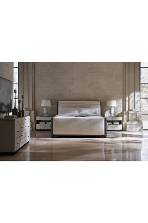Dark Brown Modern Bed | Caracole Slow Wave | Oroa.com