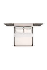 Dark Brown Modern Bed | Caracole Slow Wave | Oroa.com