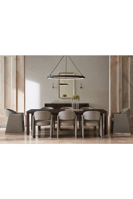 Gray Geometrical Dining Chair | Caracole Polish Off | Oroa.com
