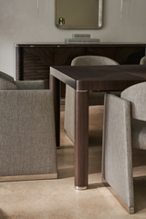 Gray Geometrical Dining Chair | Caracole Polish Off | Oroa.com