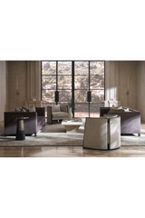 Glass Pedestal Side Table | Caracole Aperture | Oroatrade.com